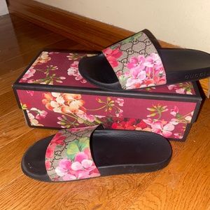 Gucci floral slides